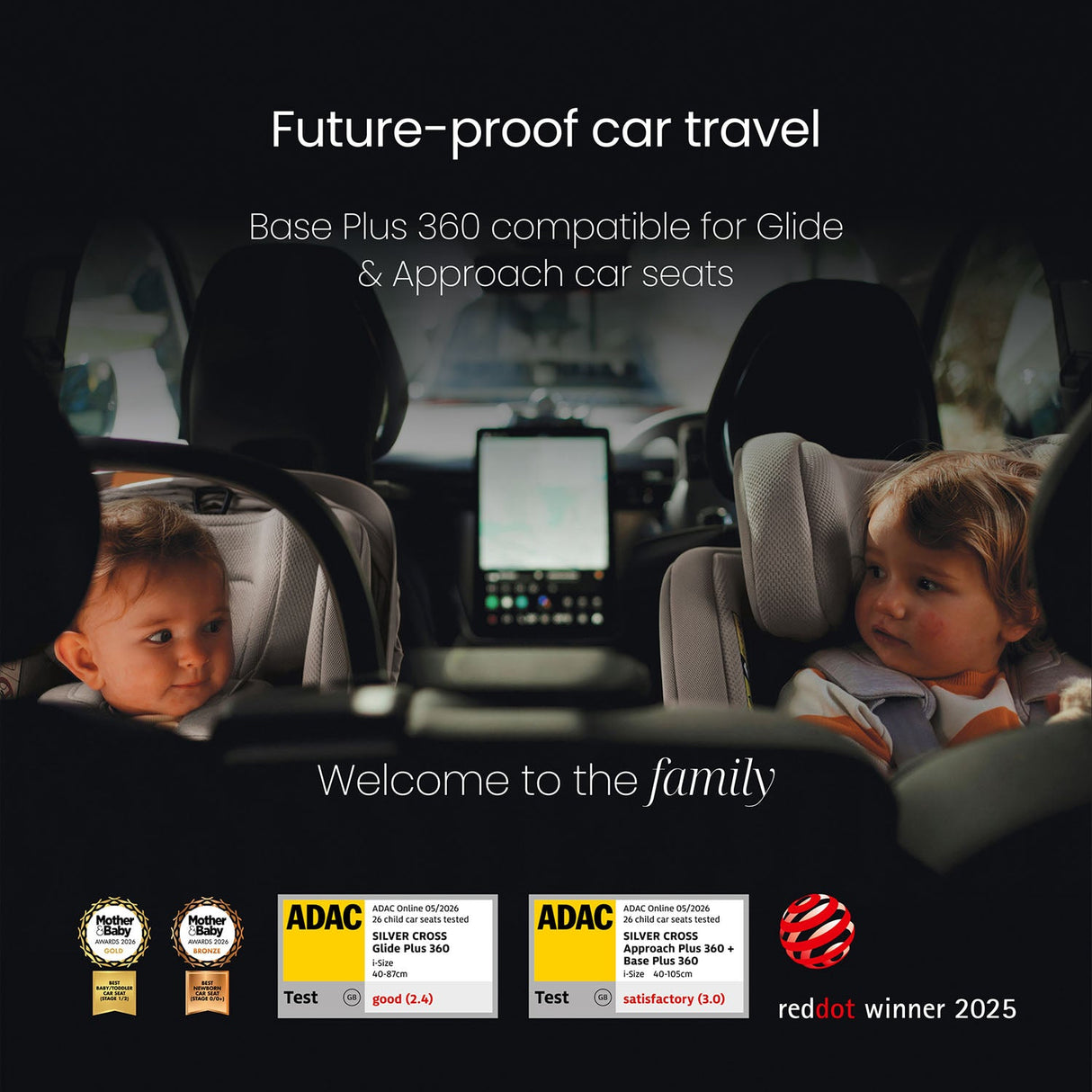 Silver Cross Cove 2 Ultimate 360 Family Car Seat Bundle - Chocolate