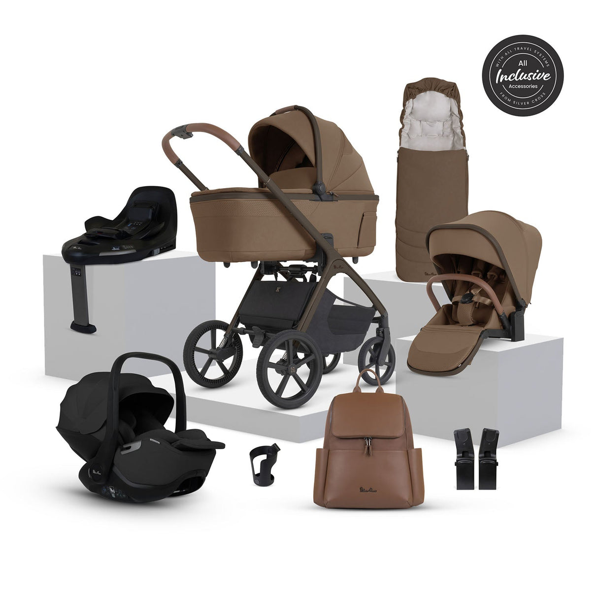 Silver Cross Cove 2 Ultimate 360 Car Seat Bundle - Maple