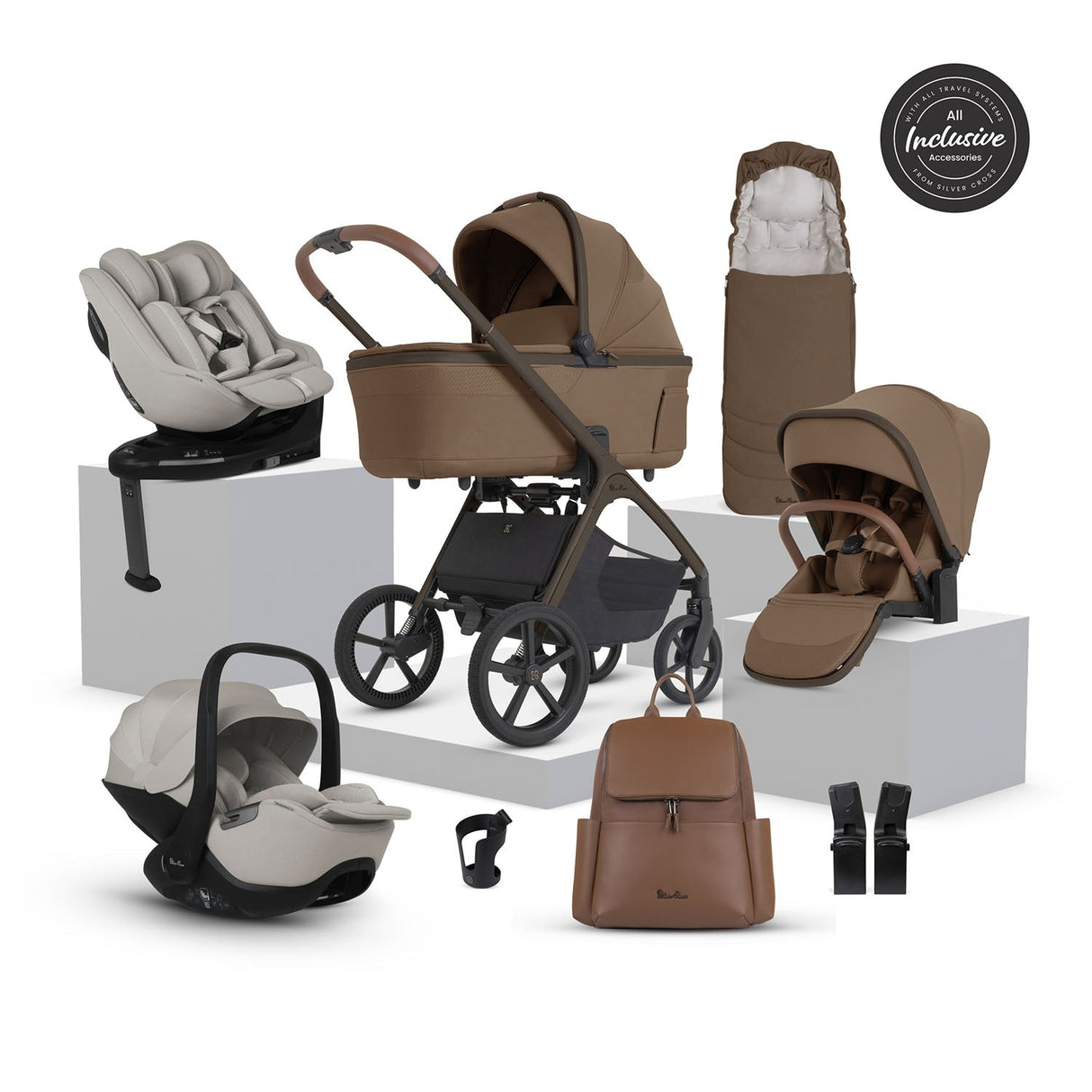 Silver Cross Cove 2 Ultimate 360 Family Car Seat Bundle - Maple