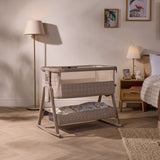 Tutti Bambini CoZee Sense Bedside Crib - Soft Walnut / Cocoa
