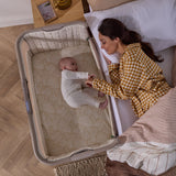 Tutti Bambini CoZee Sense Bedside Crib - Soft Walnut / Cocoa