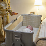 Tutti Bambini CoZee Sense Bedside Crib - Soft Walnut / Cocoa