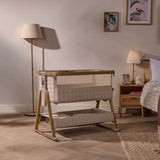Tutti Bambini CoZee Sense Bedside Crib - Toasted Oak / Sand