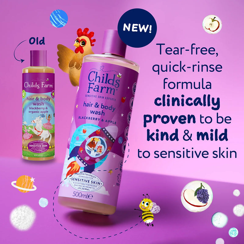 Child's Farm Hair & Bodywash Blackberry & Apple 500ml
