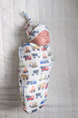 Copper Pearl Knitted Swaddle Blanket Diesel