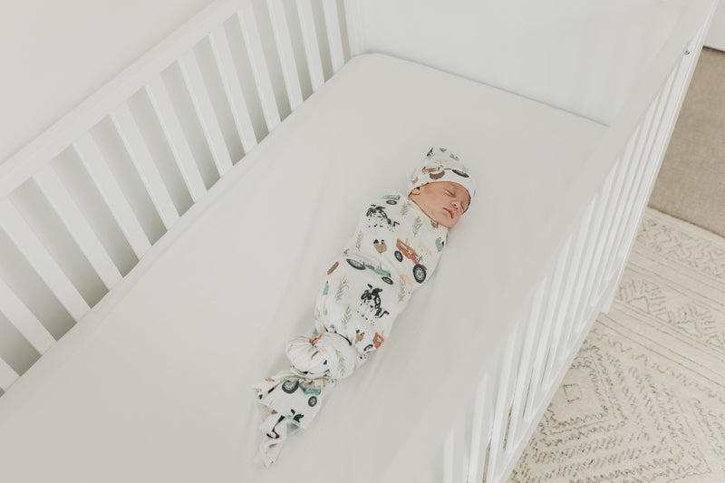 Copper Pearl Knitted Swaddle Blanket Jo