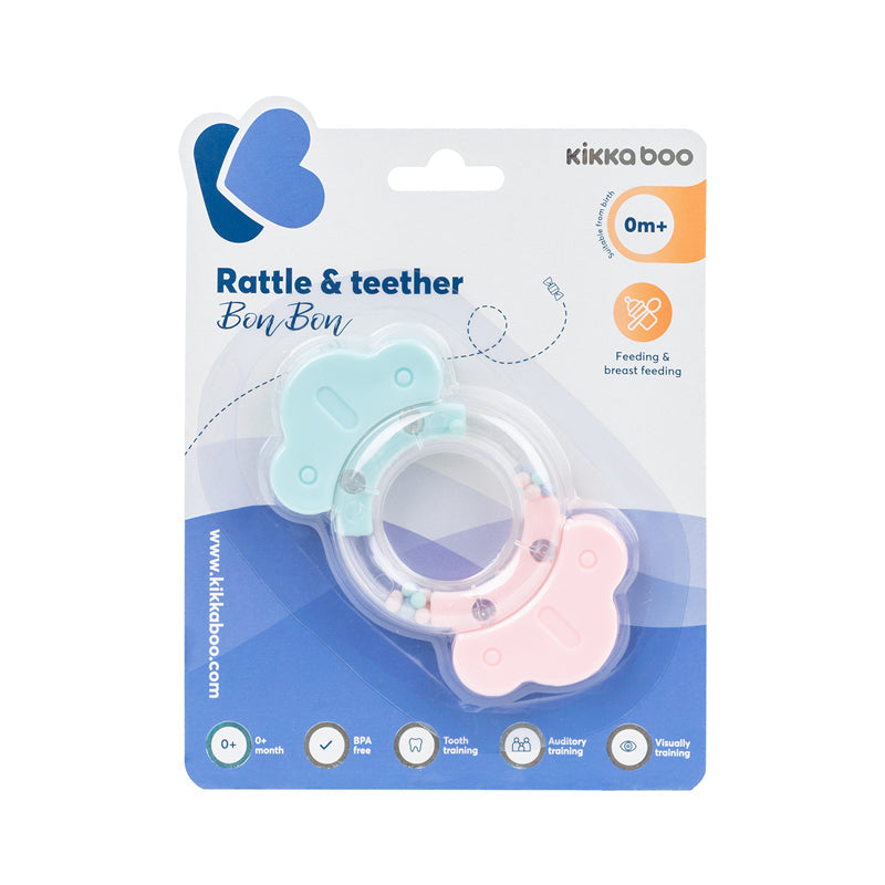Kikka Boo Rattle & Teether Bonbon Pink