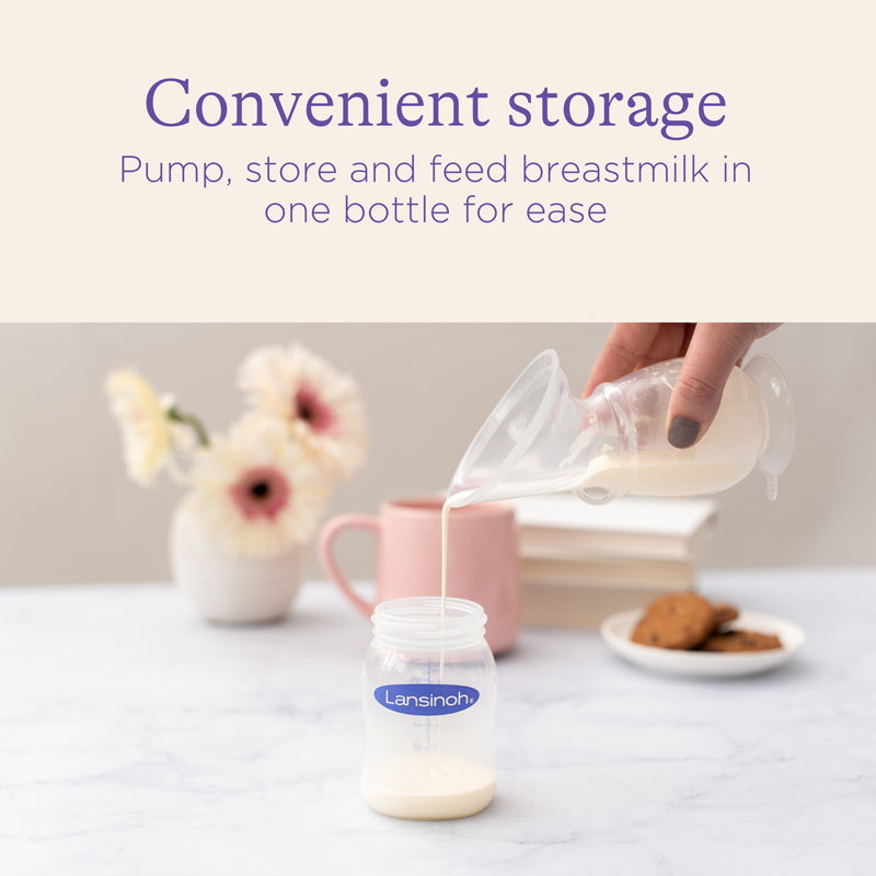 Lansinoh Plastic Milk Storage Bottles 4Pk