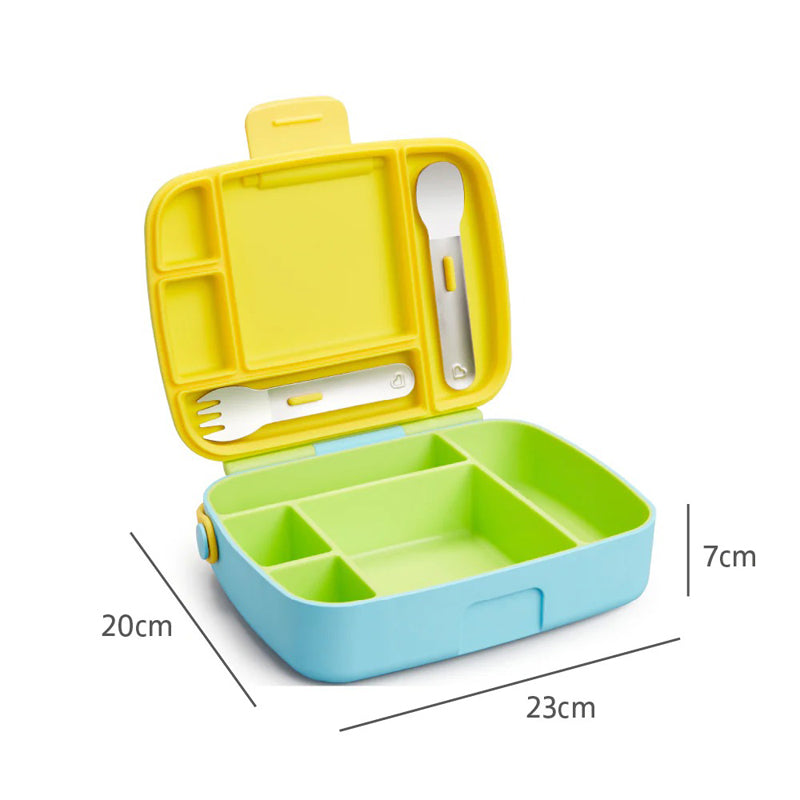 Munchkin Lunch Bento Box With Utensils Green