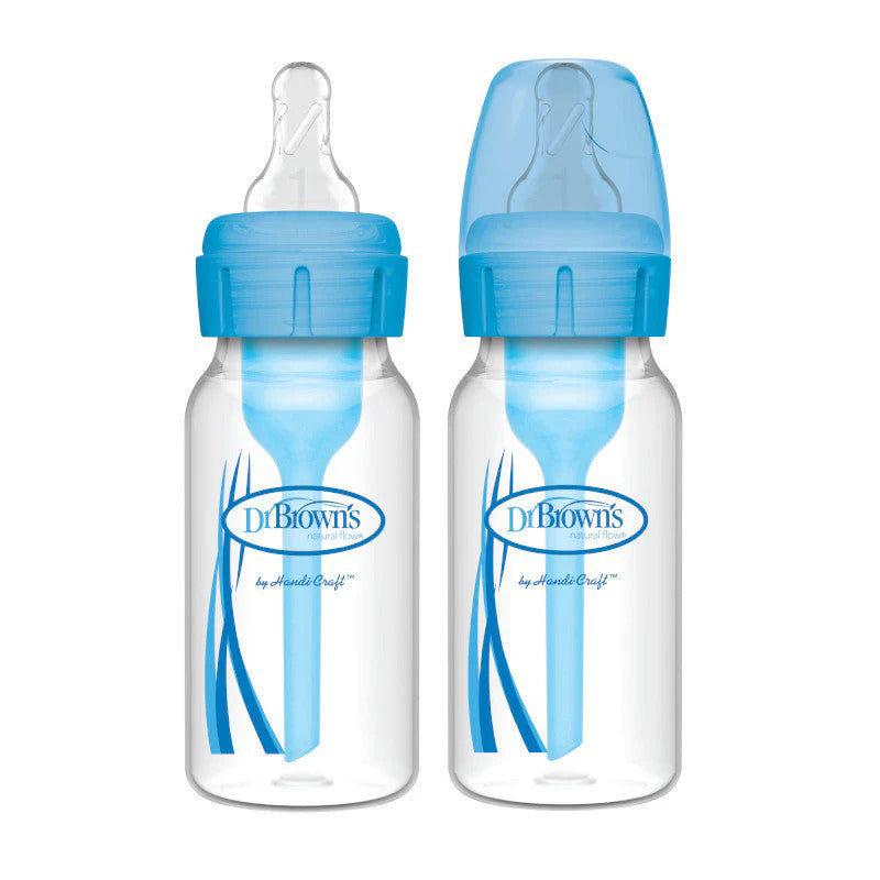 Dr Brown's Options+ Narrow Neck Bottle Sky 120ml 2Pk