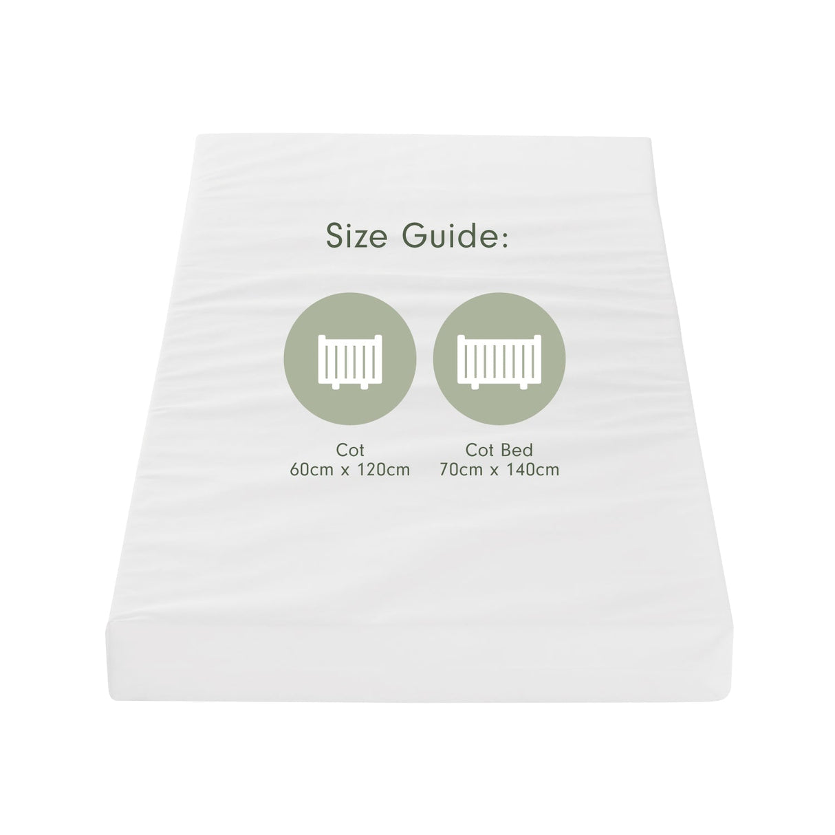 Tutti Bambini Eco Fibre Cot Bed Mattress (70 x 140 cm) - White