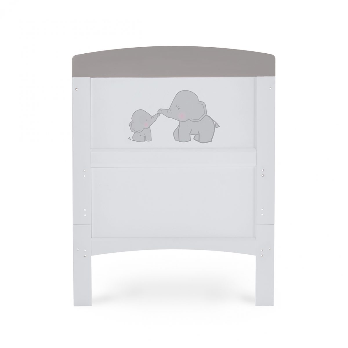 Obaby Grace Inspire Cot Bed - Me & Mini Me Elephants - Grey
