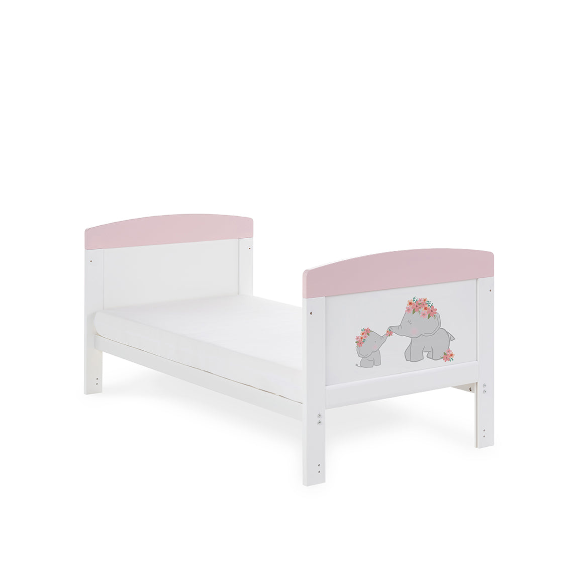 Obaby Grace Inspire Cot Bed - Me & Mini Me Elephants - Pink