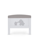 Obaby Grace Inspire Cot Bed & Fibre Mattress -  Me & Mini Me Elephants - Grey