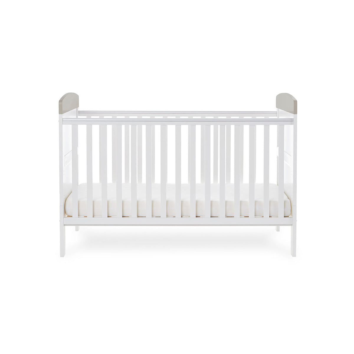 Obaby Grace Inspire Cot Bed & Underdrawer -  Me & Mini Me Elephants - Grey