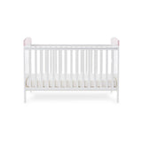 Obaby Grace Inspire Cot Bed & Underdrawer - Me & Mini Me Elephants - Pink