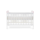 Obaby Grace Inspire Cot Bed & Underdrawer - Me & Mini Me Elephants - Pink