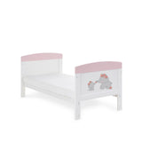 Obaby Grace Inspire Cot Bed & Underdrawer - Me & Mini Me Elephants - Pink