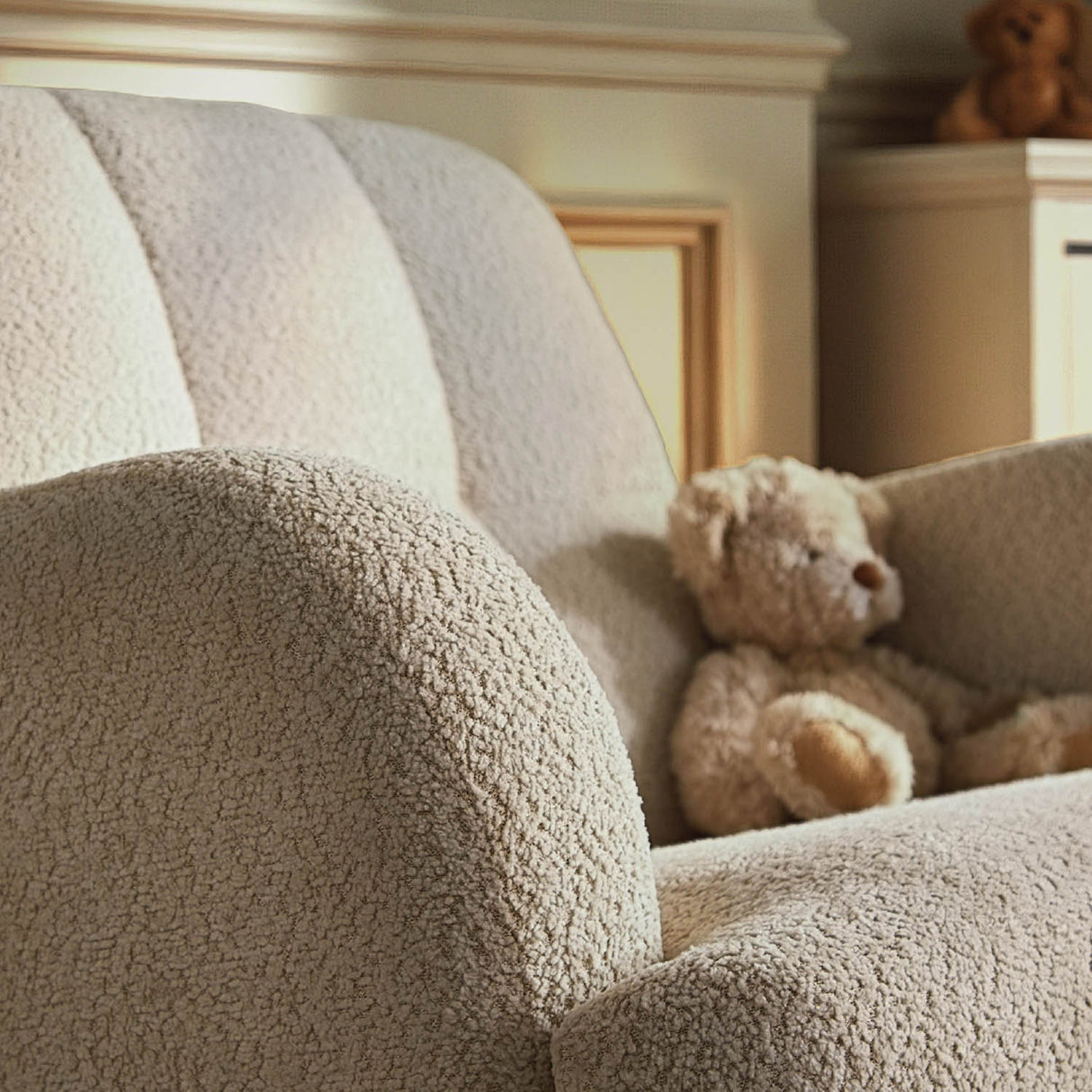 CuddleCo Etta Cuddle Nursing Chair - Boucle Mushroom