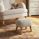 CuddleCo Etta Foot Stool - Boucle Mushroom