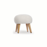 CuddleCo Etta Foot Stool - Boucle Off White