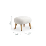 CuddleCo Etta Foot Stool - Boucle Off White