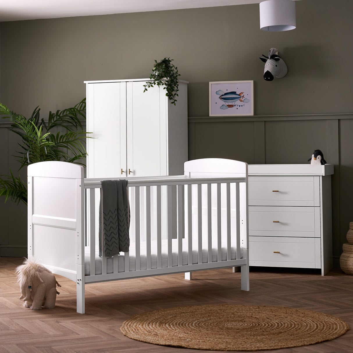 Obaby Gracie 3 Piece Room Set - White