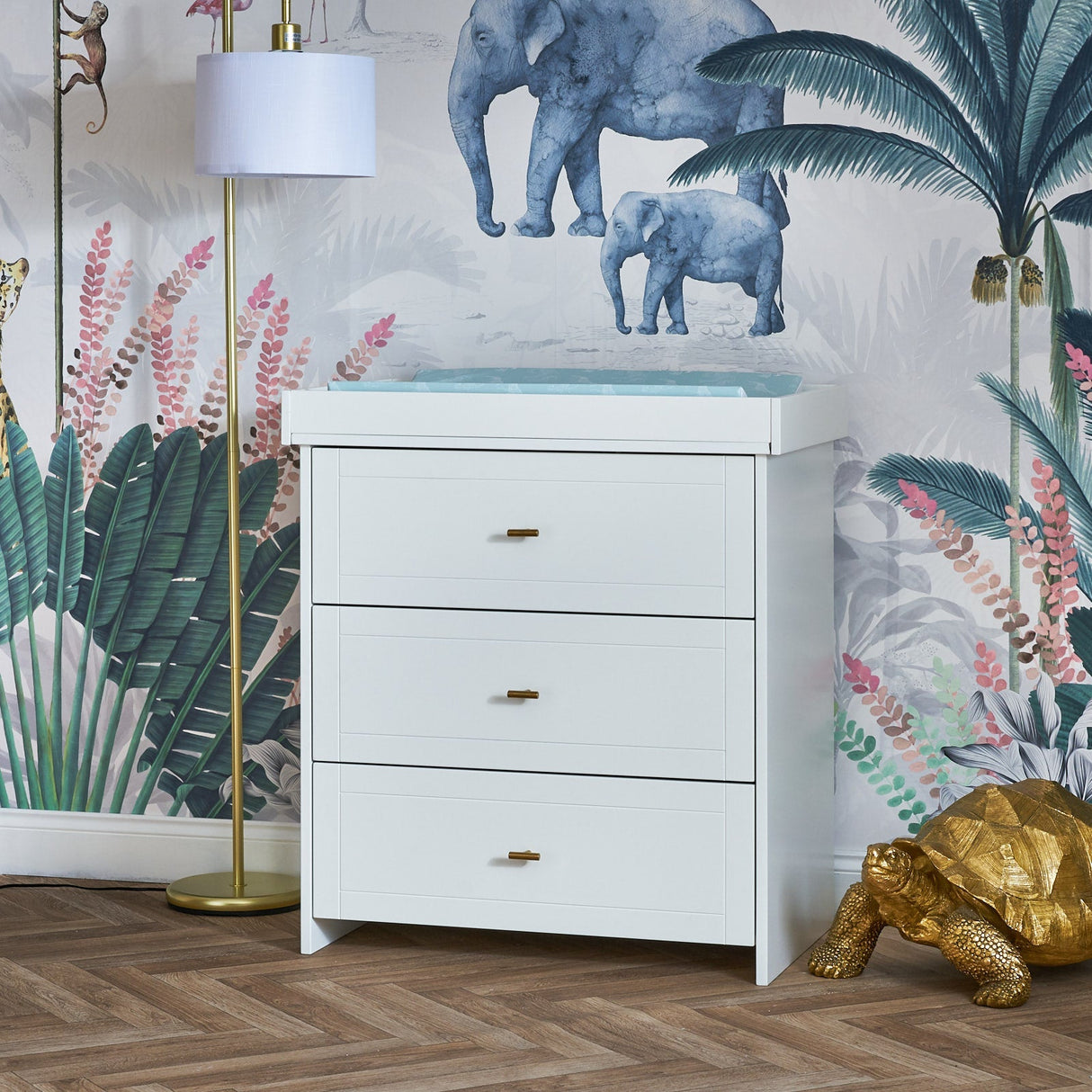 Obaby Evie 3 Piece Room Set - White - with Free Evie Wall Hook