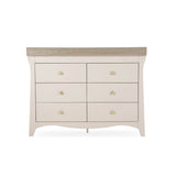 CuddleCo Clara Wide 6 Drawer Dresser & Changer - Cashmere & Ash