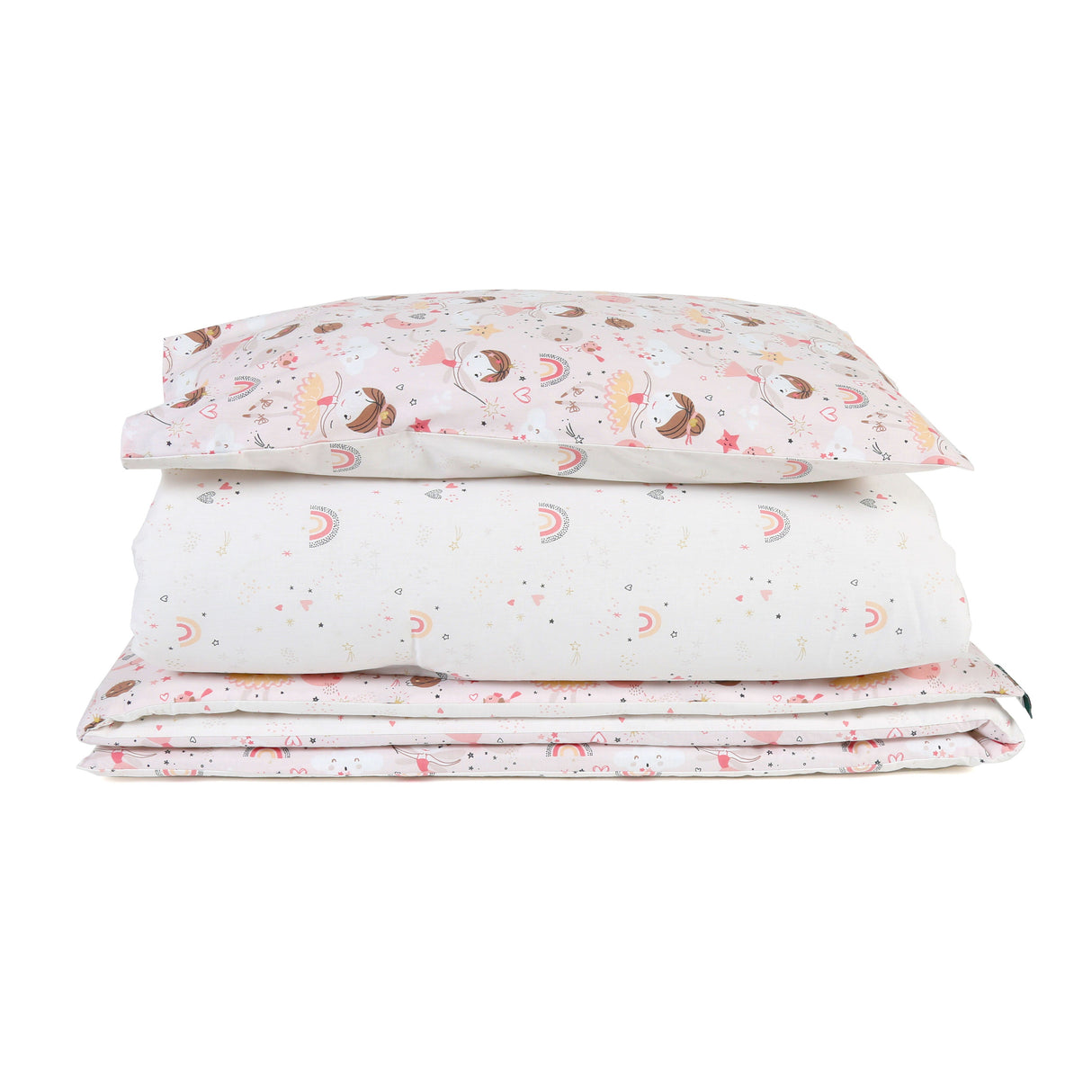 Fairy Organic Cotton Toddler 3 Piece All-in-One 4.0 Tog Quilt Bedding Set with Bumper