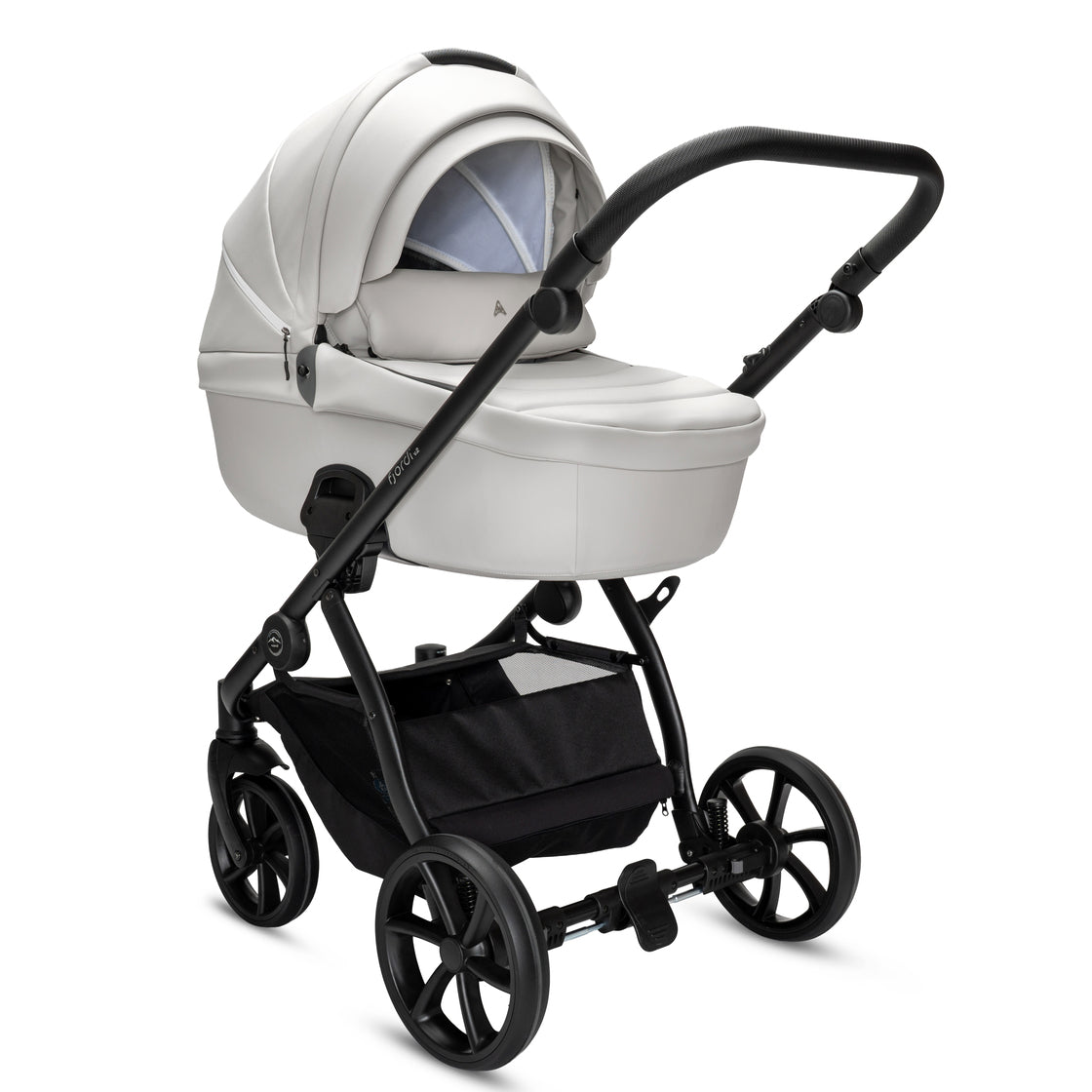 Noordi Fjordi V2 Leather - 2in1 Pushchair with ThermoCot™ Carrycot- Cloud