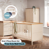 Obaby Evie 3 Piece Room Set - Cashmere - with Free Evie Wall Hook