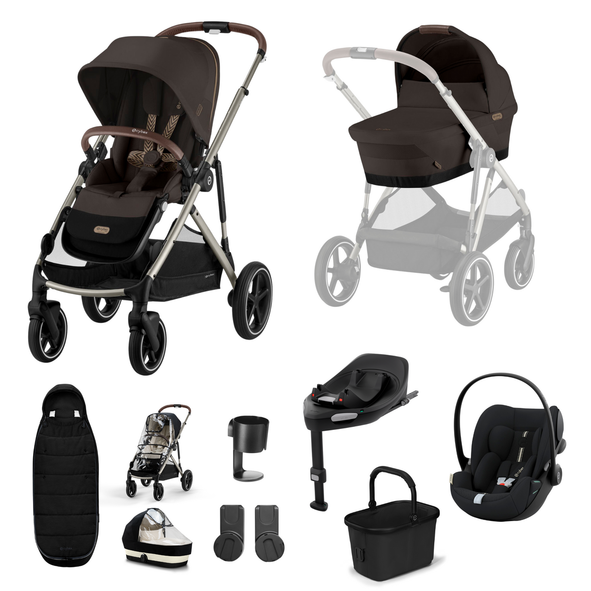 Cybex Gazelle S Cloud G Plus Bundle - Chocolate Brown