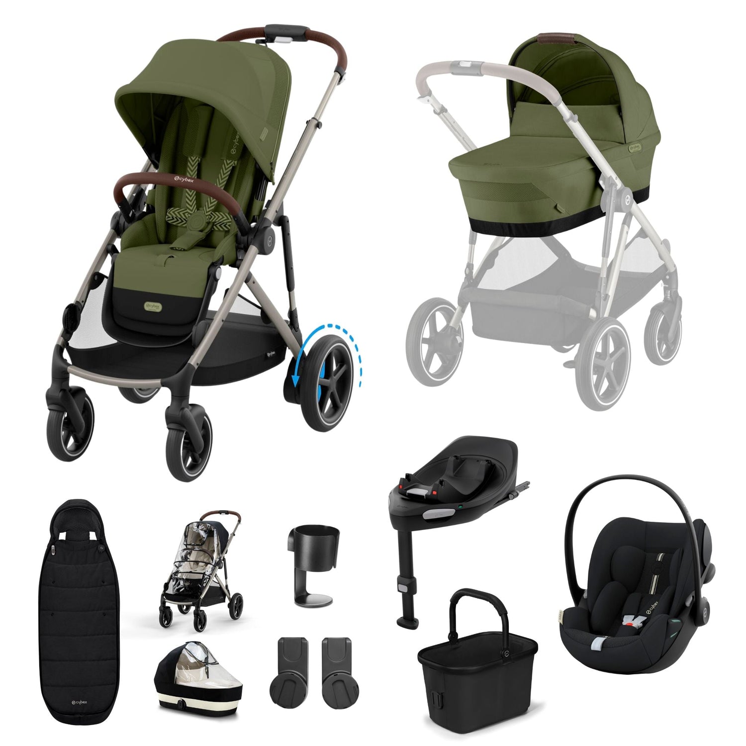 Cybex Gazelle S Cloud G Plus Bundle - Moss Green