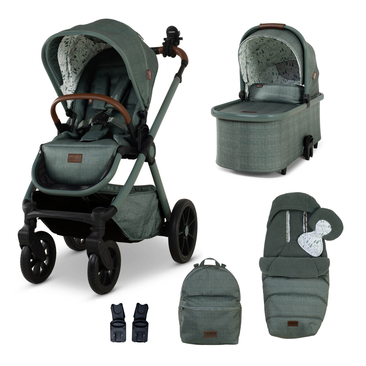 Cosatto Giggle 4 Special Edition Pram and Accessory Bundle - Tiny Treetops