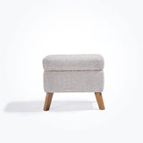 Tutti Bambini Harper Wingback Rocking Chair & Footstool - Teddy Cloud Grey