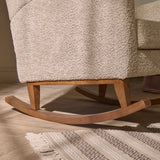 Tutti Bambini Harper Wingback Rocking Chair & Footstool - Teddy Mushroom