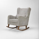 Tutti Bambini Harper Wingback Rocking Chair & Footstool - Grey