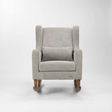 Tutti Bambini Harper Wingback Rocking Chair & Footstool - Grey