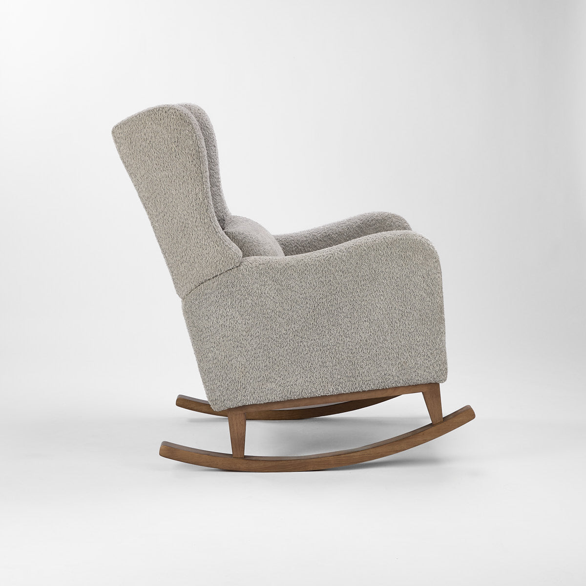 Tutti Bambini Harper Wingback Rocking Chair & Footstool - Grey