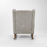 Tutti Bambini Harper Wingback Rocking Chair & Footstool - Grey
