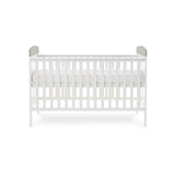 Obaby Grace Inspire Cot Bed & Fibre Mattress - Hello World Koala - Grey