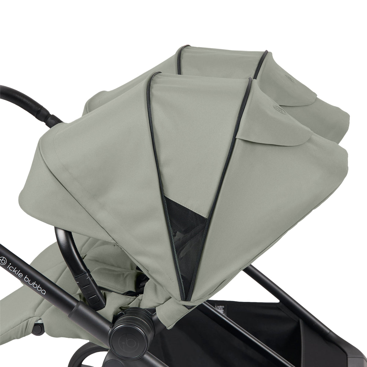 Ickle Bubba Altair Growing Families 13 Piece Travel System with i-Size Nimbus 180° Spin Car Seat & ISOFIX Base - Laurel Green