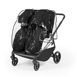 Ickle Bubba Altair Twin 17 Piece Travel System with i-Size Nimbus 180° Spin Car Seats & ISOFIX Bases - Black