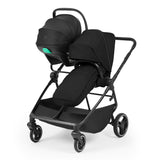 Ickle Bubba Altair Twin 17 Piece Travel System with i-Size Nimbus 180° Spin Car Seats & ISOFIX Bases - Black