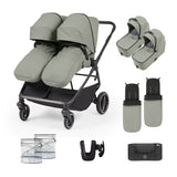 Ickle Bubba Altair Twin Stroller - Laurel Green