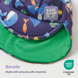 UPF 40+ Reversible Swim Hat for Babies in Sand Squad