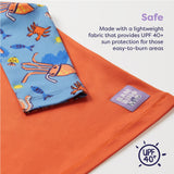 UPF 40+ Soft and Gentle Protective Swim Rash Vest in Tropical