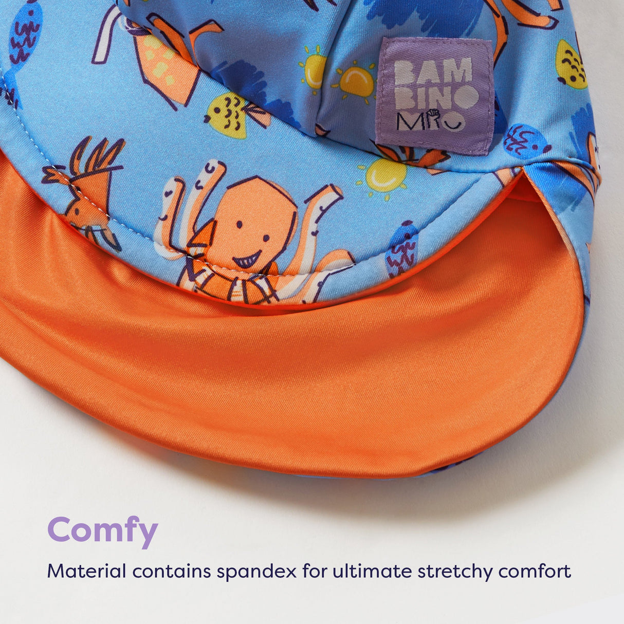 UPF 40+ Reversible Swim Hat for Babies in Sand Squad