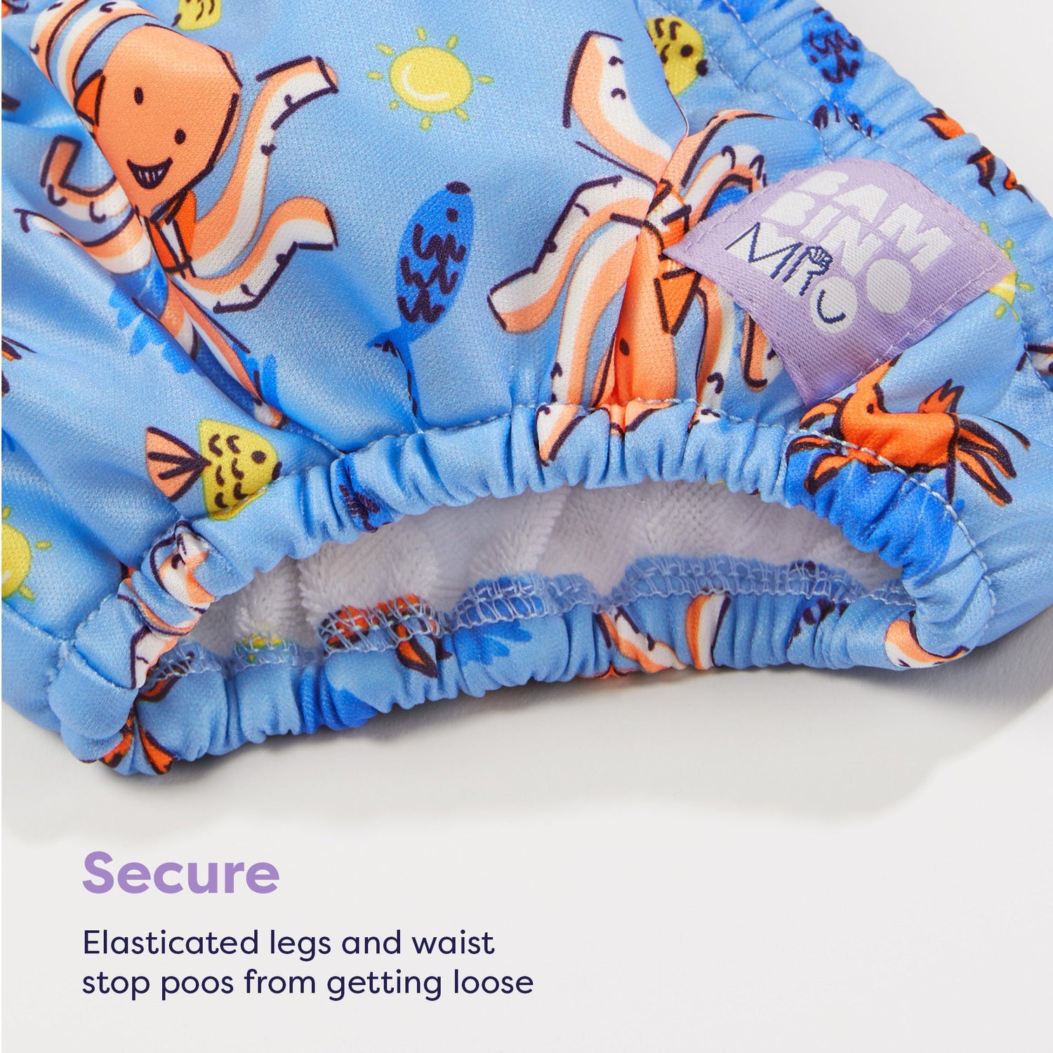 Reusable Swim Complete 4 Piece Set in Purple Stingray